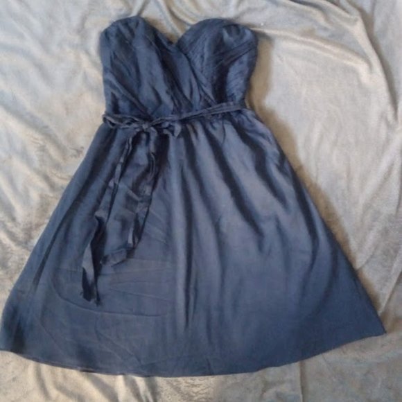 Express Dresses & Skirts - Express Teal strapless sweetheart neckline dress 0